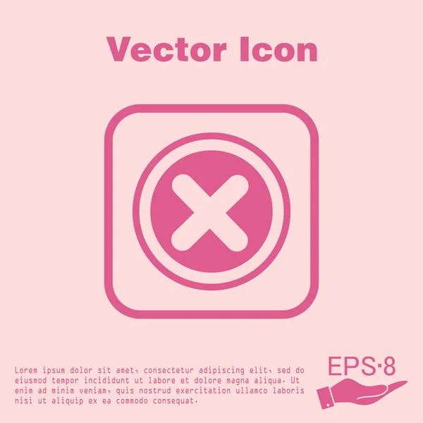 Erase, delete icon — Stock Vector