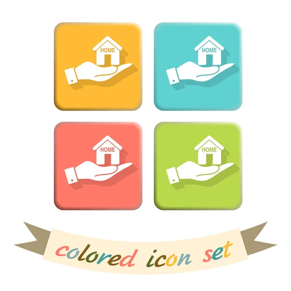 Hand holding a House icon — Stock Vector