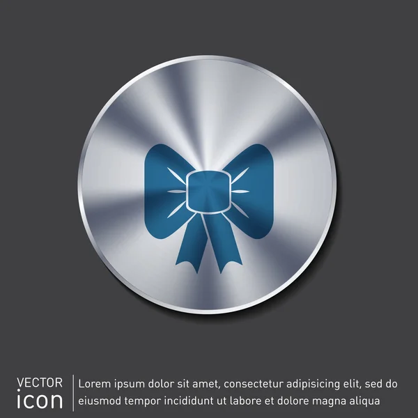 Blue bow icon — Stock Vector
