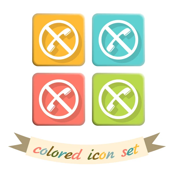 Forbidden to use phone icons — Stock Vector