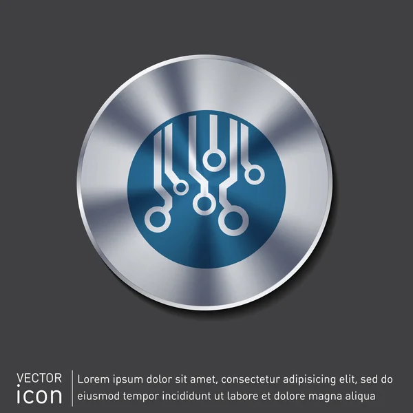 Circuit imprimé, icône de la technologie — Image vectorielle