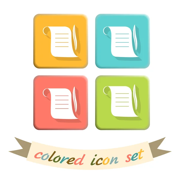 Paper and a quill to write icon — Stock Vector