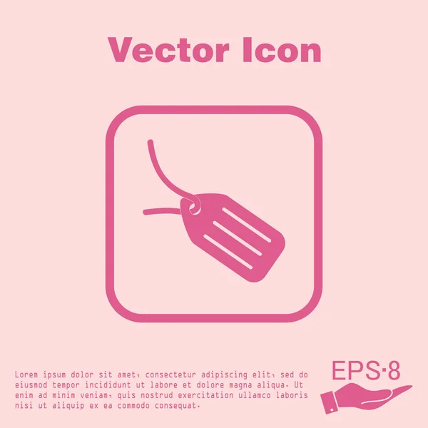 Etikett ikonen knapp — Stock vektor