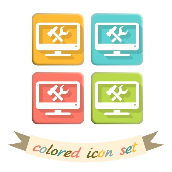 Icon computer settings — Stock Vector