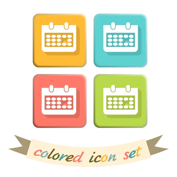 Calendar, time icons — Stock Vector