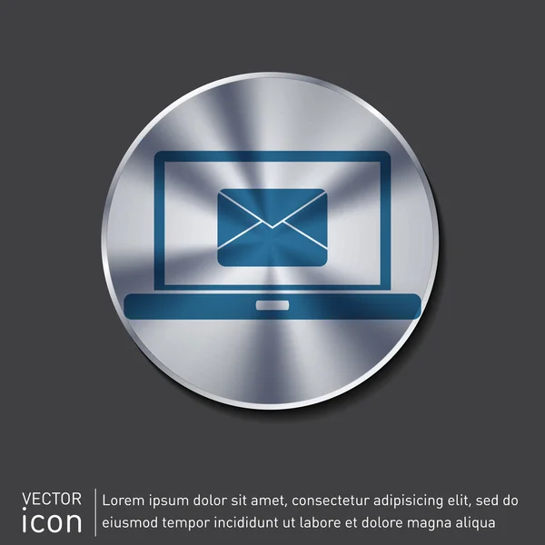Portátil con icono de correo — Archivo Imágenes Vectoriales