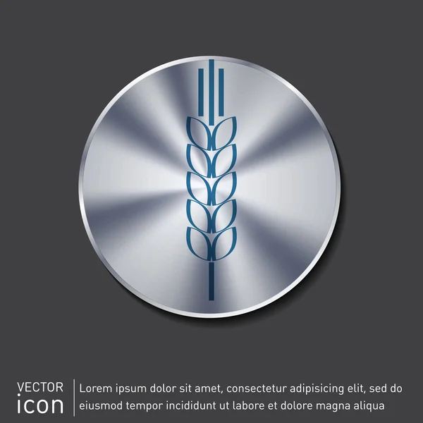 Ícone de espiga de trigo — Vetor de Stock