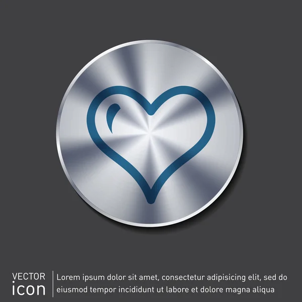 Icono del corazón. icono de San Valentín — Vector de stock