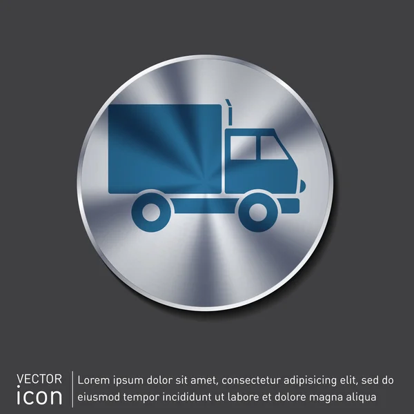 Icône symbole camion chargé — Image vectorielle