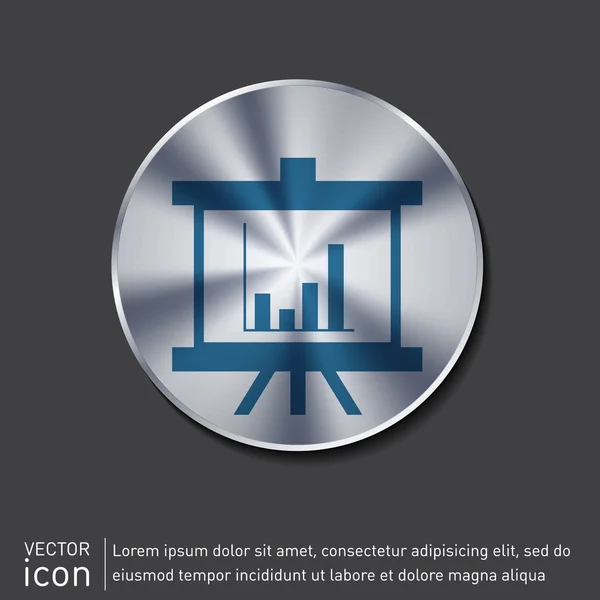 Gráficos de apresentação. Ícone de negócios — Vetor de Stock