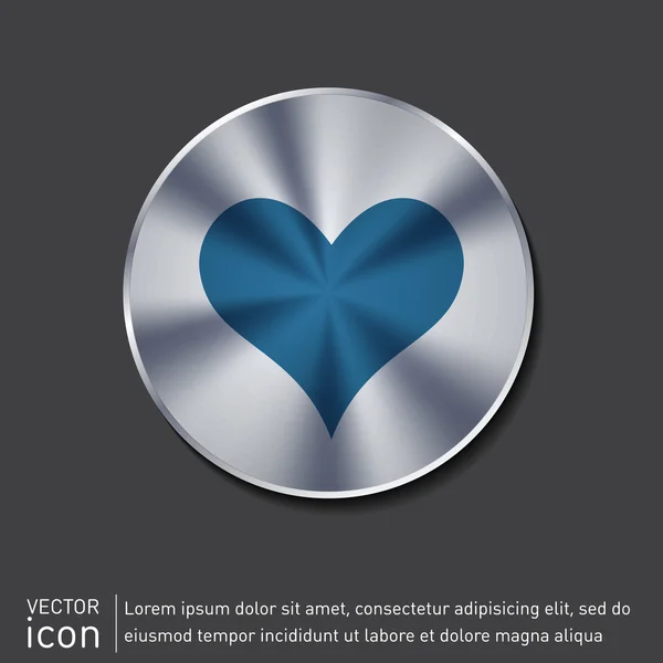 Icono del corazón. icono de San Valentín — Vector de stock