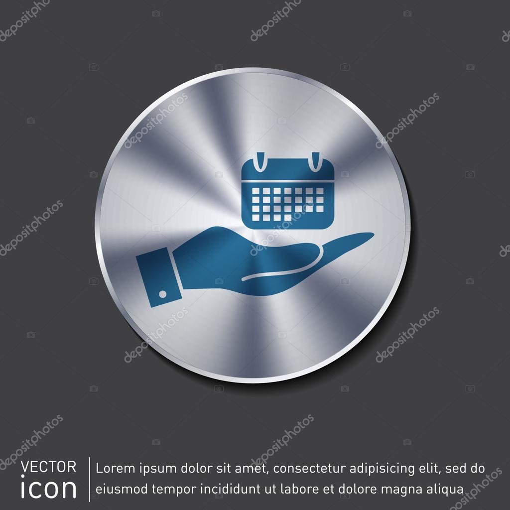 Hand holding calendar icon Stock Vector by ©Little_cuckoo 71778195