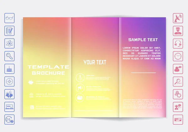 Brochure Tri-Fold design maquette — Image vectorielle