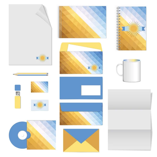 Identidad corporativa. diseño de plantilla de papelería — Vector de stock