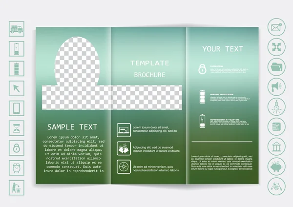 Tri-Fold Brochure modellare il design — Vettoriale Stock