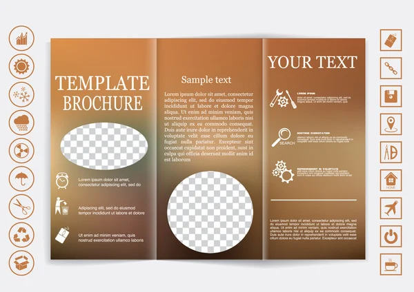 Tri-Fold Brochure mock up ontwerp — Stockvector