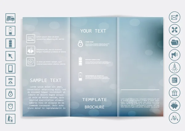 Folleto Tri-Fold maqueta de diseño — Vector de stock