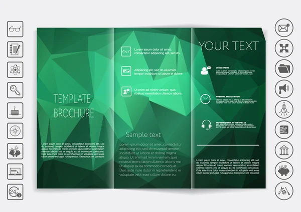 Tri-Fold Brochure modellare il design — Vettoriale Stock