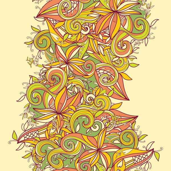 Soyut çizilmiş dalga çiçek desenli — Stok Vektör