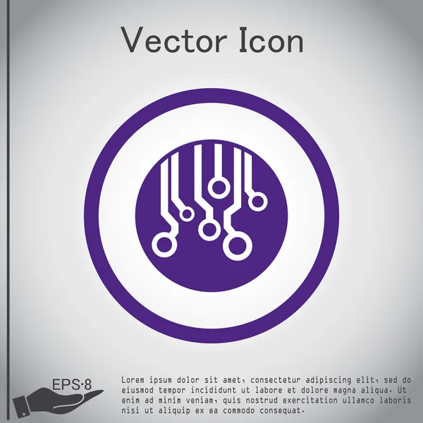 Kretskort, teknik-ikonen — Stock vektor