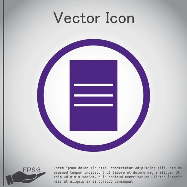 List papíru. seznam ikon — Stockový vektor