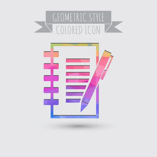 Sheet of paper with pen icon — Stock Vector