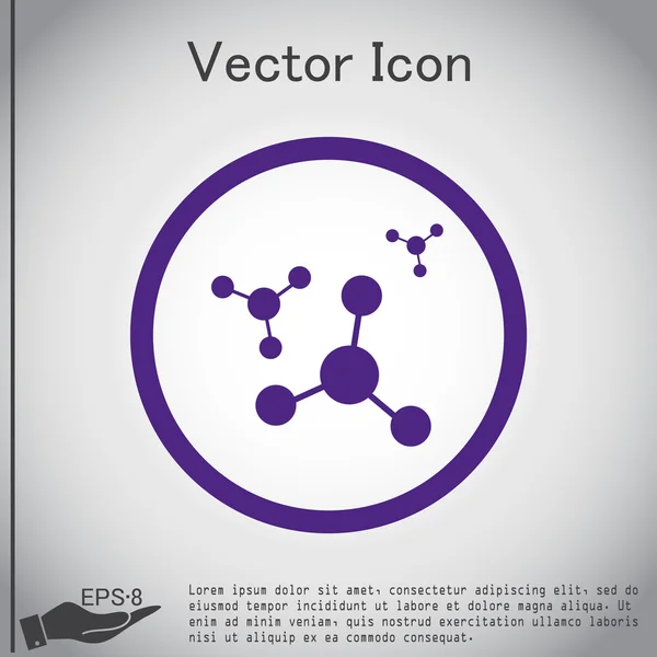 Atomo, icona della molecola — Vettoriale Stock