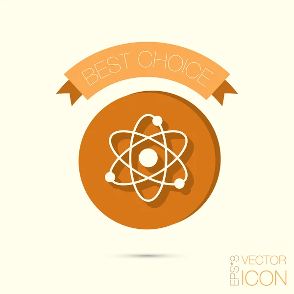 Átomo, ícone da molécula — Vetor de Stock