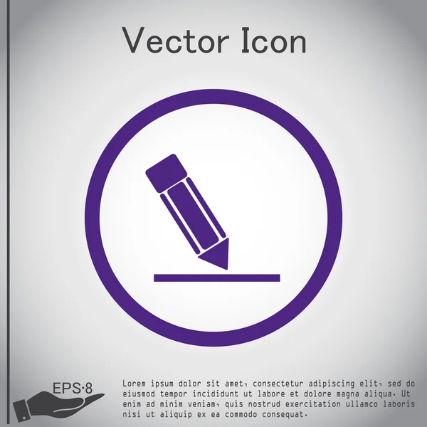 Tužka na papíře ikonu — Stockový vektor