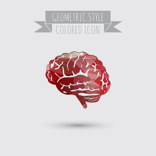 Cerveau. Icône Esprit et science — Image vectorielle