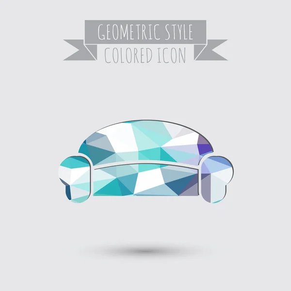 Canapé icône symbole meubles — Image vectorielle
