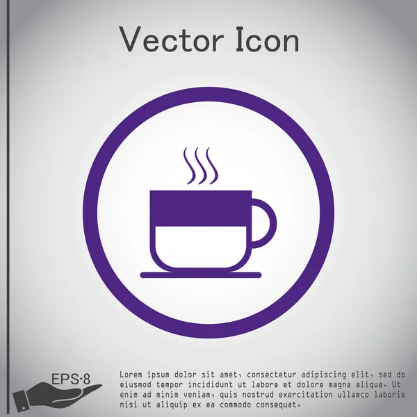 Taza de café, icono de bebida — Vector de stock