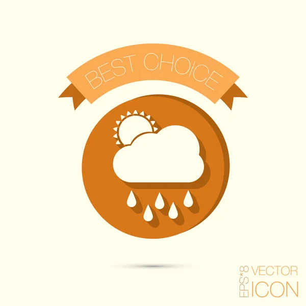 Mrak déšť se sluncem — Stockový vektor