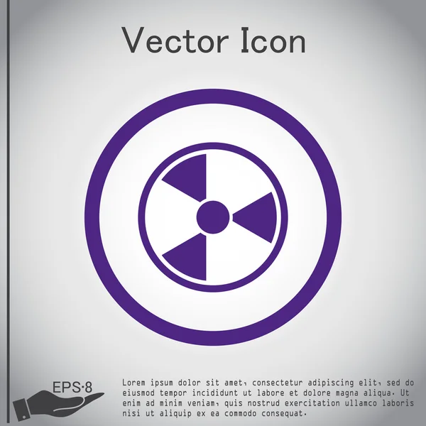 Icona del pericolo nucleare — Vettoriale Stock