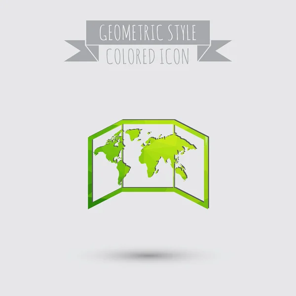 World map, countries icon — Stock Vector