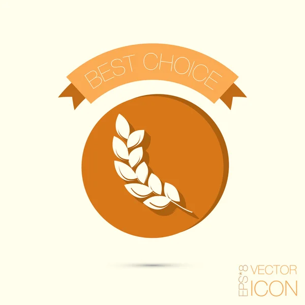 Wheat spike  icon — Stock Vector