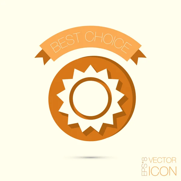 Sun, weather icon — Stock Vector