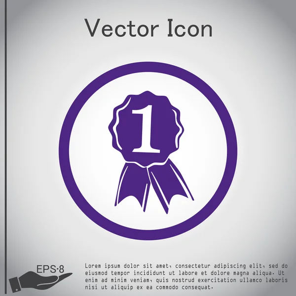 Victoire, icône de la première place — Image vectorielle