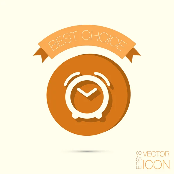 Icono de alarma, señal de reloj — Vector de stock