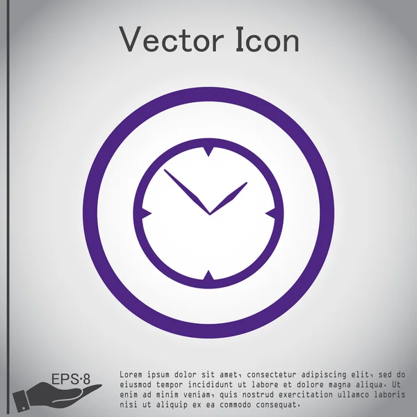 Klok, pictogram horloge. symbool tijd — Stockvector