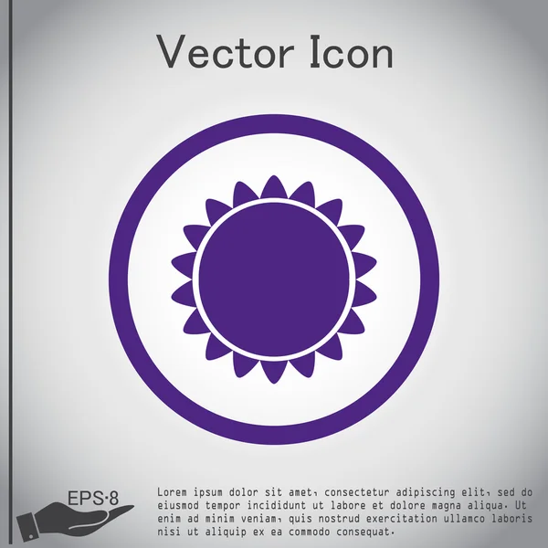 Clima icono del sol — Vector de stock