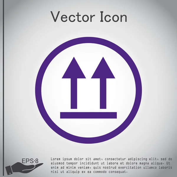 Křehké symbol, logistické ikony. — Stockový vektor