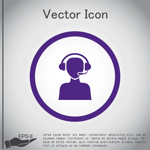 Pictogram klant ondersteuning — Stockvector