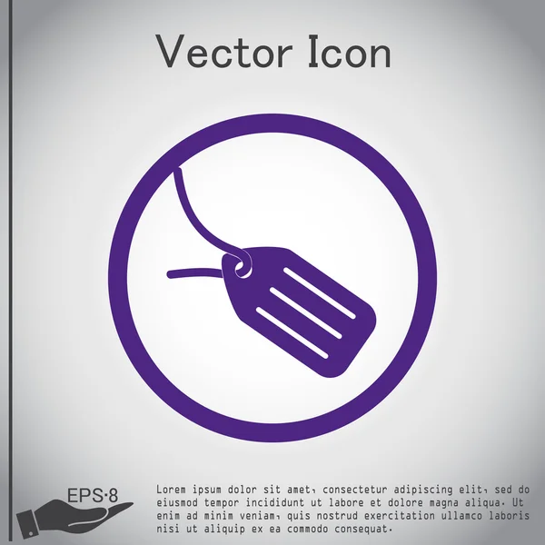 Label, shopping icon — Stock Vector