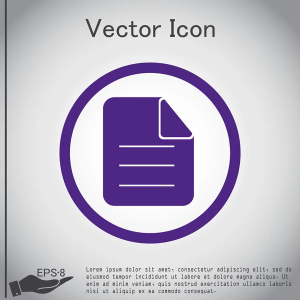 Pagina dell'icona del documento — Vettoriale Stock