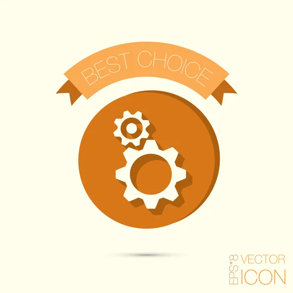 Settings, cogwheels icon — Stock Vector