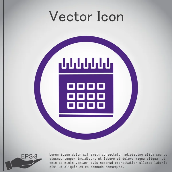 Calendrier, signe horaire — Image vectorielle