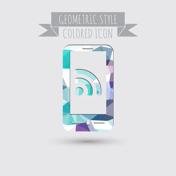 Smartphone con símbolo rss . — Archivo Imágenes Vectoriales