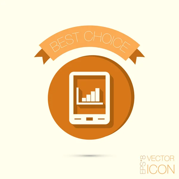 Tablet PC pad met pictogram structuurdiagram — Stockvector