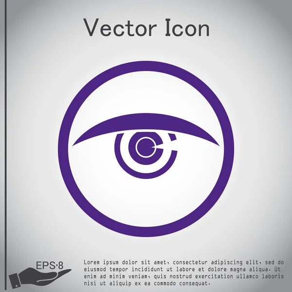 Ojo, icono de vista — Vector de stock